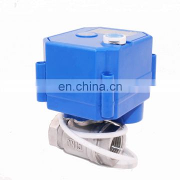 2-way water leakage electric valve with manual function stainless steel material 3/4'' DN20 9-24V ,DC5V with three wires CR02