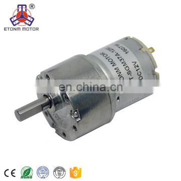 gear motor 37mm diameter with metal plastic gears low noise for home appliance