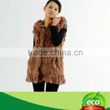 New Sytle Genuine Real Rex Rabbit Fur Warm Pretty Fashion Woolen Winter European Coats On Sale