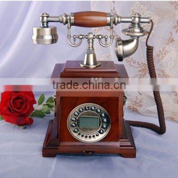 big size wooden vintage corded telephones