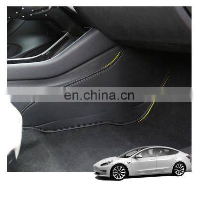 Car Centrol contral side Anti-Kick Sticker Anti-Dirty Pad Cover Protector Kick Mat Cushion Accessories For Tesla Model 3
