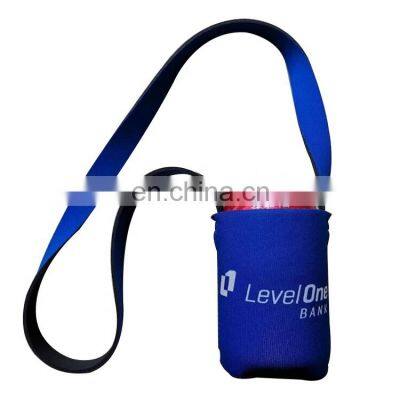 High Quality Custom Made Neoprene Can Cooler Bag with Neck Strap