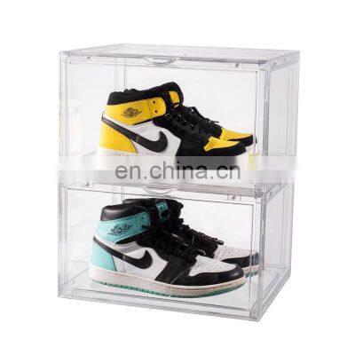 Clear Nike sneaker crates display  Shoe Boxes  Shoe Storage Box Acrylic transparent sneaker box stackable