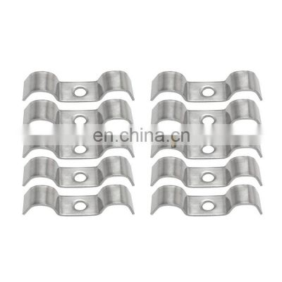 Stainless steel 304 single side and double side pipe clamps hot sale tube various sizes pipe fittings clamp