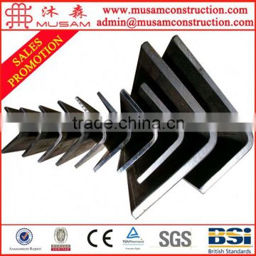 Hot sale! hot rolled unequal /equal angle steel standard price 20-250mm 40*25-200*100