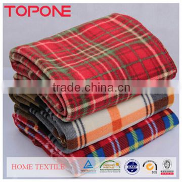 Home product plaid design winter plain knitted blanket wholesale