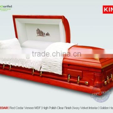 RED CEDAR redwood casket china manufacturer wood casket