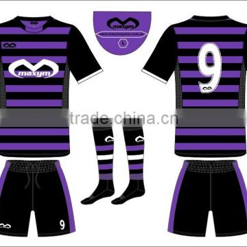 replica striped soccer jersey set made in china