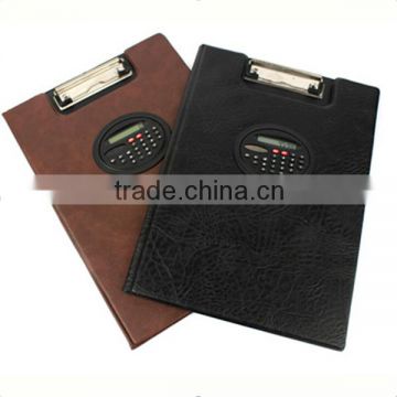 China Wholesale A4 Size Double Clipboard, Leather File Folder, Clipboard With Calculator