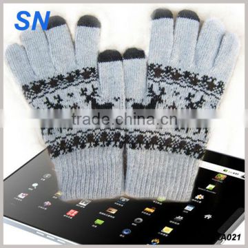 YiWu noble hot fashion SN factory Unisex high quality cashmere solid colors touchscreen texting gloves