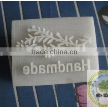 Custom crystal logo rubber making clear soap stamps