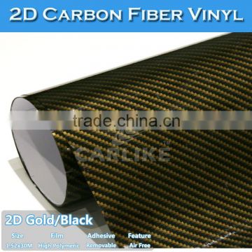 Air Free 2D Carbon Fiber Stickers For Car Wrapping 1.52*30m