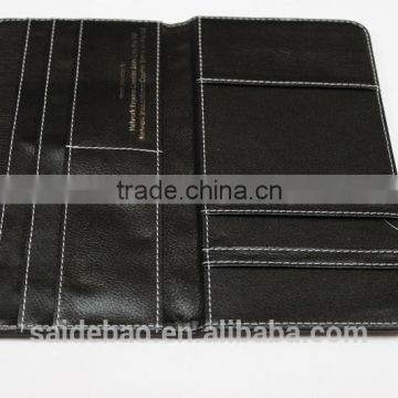 custom personalized genuine leather handmade cheque holder