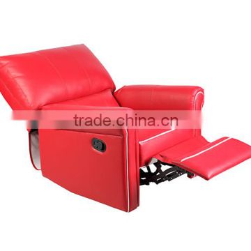 Comfortable popular custom made red leather recliner chair