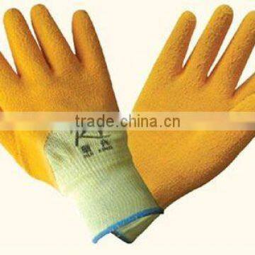 Cotton wrinkle latex glove