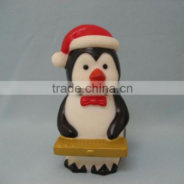 Electronic penguin shinning toy with instrument