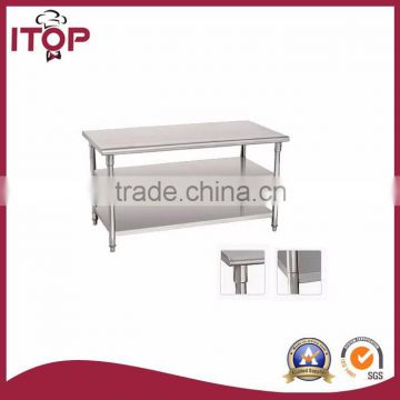 S/S Three layers worktable with Under Shelf