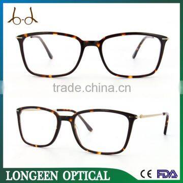 China Latest Trendy Man Spectacle Frame With Metal Temple