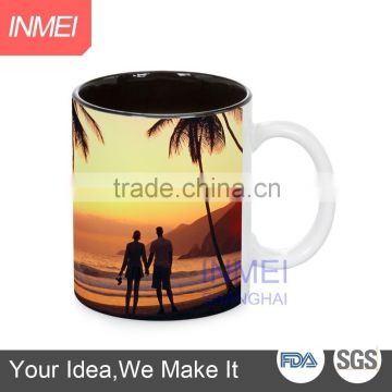 Black inside 2 tone ceramic mugs
