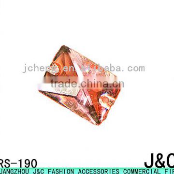 13*18 champagne color sharp face rectangle resin stone