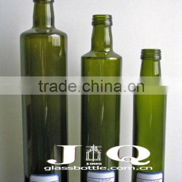 dark green glass olive oil bottle 250ml, 500ml, 750ml and 1000ml