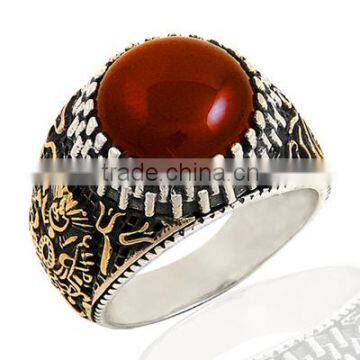 925K Sterling Silver Ottoman Empire Tulip Men Ring