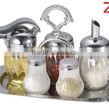 Glass Container/Glass Storage bottle set with Holder