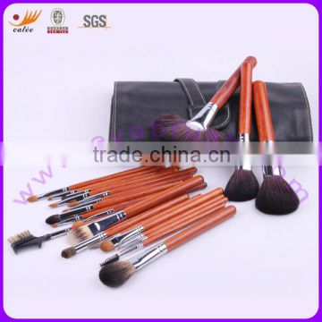 21pcs Synthetic Hair and Natural Hair Wood Handle Black Pouch Professional Cosmetic Brush Set