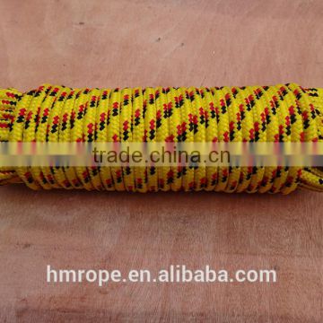 PP braided rope colorful with non-woven core 16strands