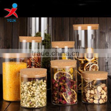 storage cans/ transparent bottle/ flower tea/ball style/with cork