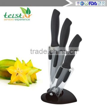 Environmental health manufacturers selling multi-functional kitchen ware black zirconia ceramic knives