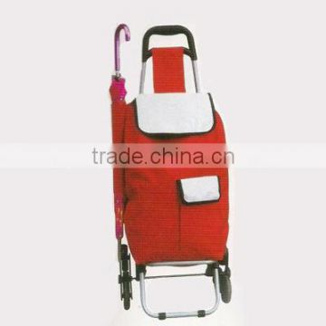 shopping trolley with detachable trolley and Dot Satin bag ,strong metal shelf trolley