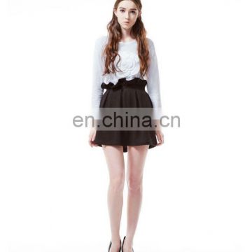 2014 novelty design black pleated bud A-line chiffon skirt homecoming dresses under $50