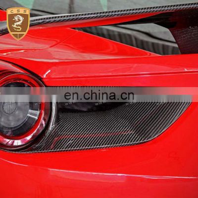 HIGH QUALITY DRY CARBON FIBER OEM STYLE REAR LIGHTS COVERS FOR FERRARI 488 TAIL LIGHT COVER