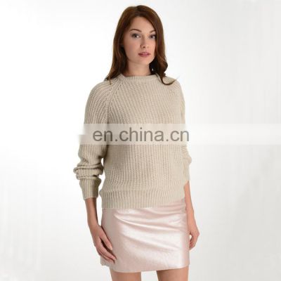 fashion rib knitting women cashmere sweater pullover