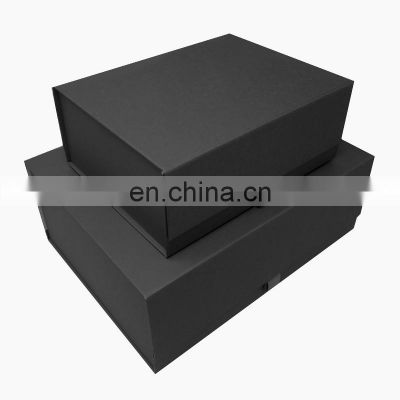 Custom size black magnetic folding gift boxes wholesale