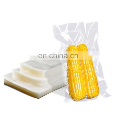 Custom printed mylar Transparent 3 sides seal frozen food grade plastic dry food packaging vacuum bags