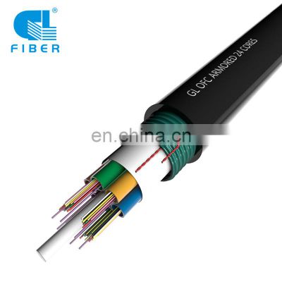 12/24/48/96 cores optical fiber steel armoured underground cable laying for duct fiber optic cable