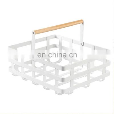 Wire Storage Baskets for Organizing Metal Wire Cosmetic Organizer Bins with Handles Large Pantry Baskets