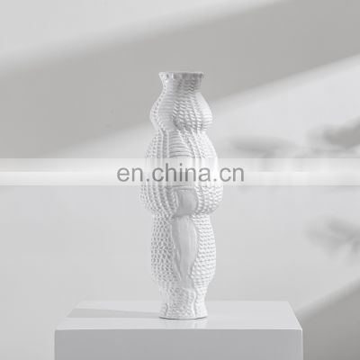 Modern Art Home Accessories Nordic Handmade White Home Decor Ceramic Vase