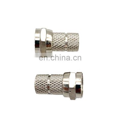 Rf Coaxial Cable RG6 connector F type male Twist on  RG6 F TV Connector On F connector