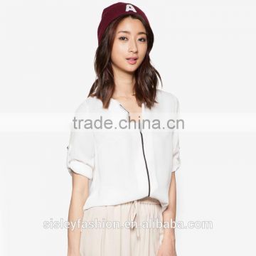 Hotsale women high quality fashion women shirt for girl long sleeve t shirt wholesale china TS125