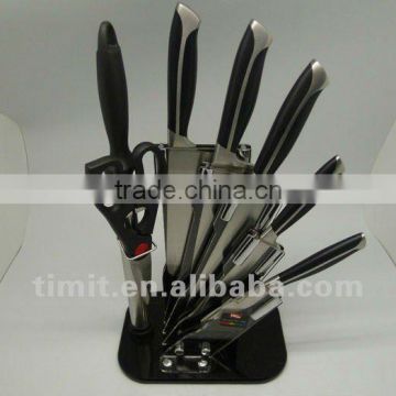 8pcs stainless steel solid handle good quality kitchen knife