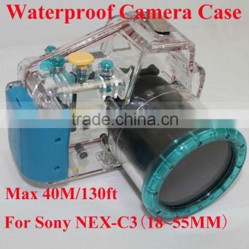 Plastic Camera Case Waterproof Underwater Case Camera Housing Diving Case For Sony NEX-C3(18~55MM)
