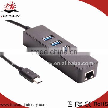 Hot selling C Type male to LAN and USB 3.0 converter for galaxy tab