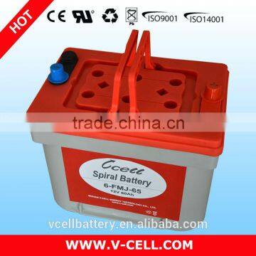 Low price deep cycle accumulator spiral battery65Ah