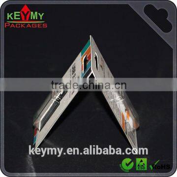 Sliding plastic blister card packaging for memory cards