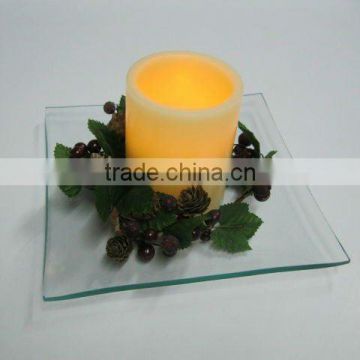 glass with fruit ring and led candle be a set led candle glifts for sale