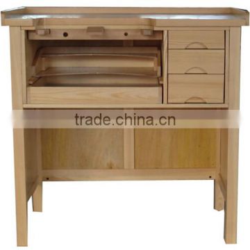 Pine jewelry table cabinet