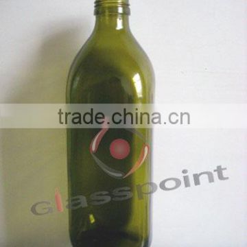 1000ml square glass bottle green color, colorful glass bottles